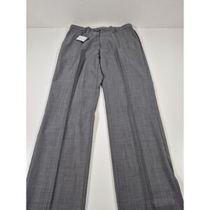Leonardo Valenti Dress Pants Mens 40x36 Gray Super 150s Wool Flat Front NWT